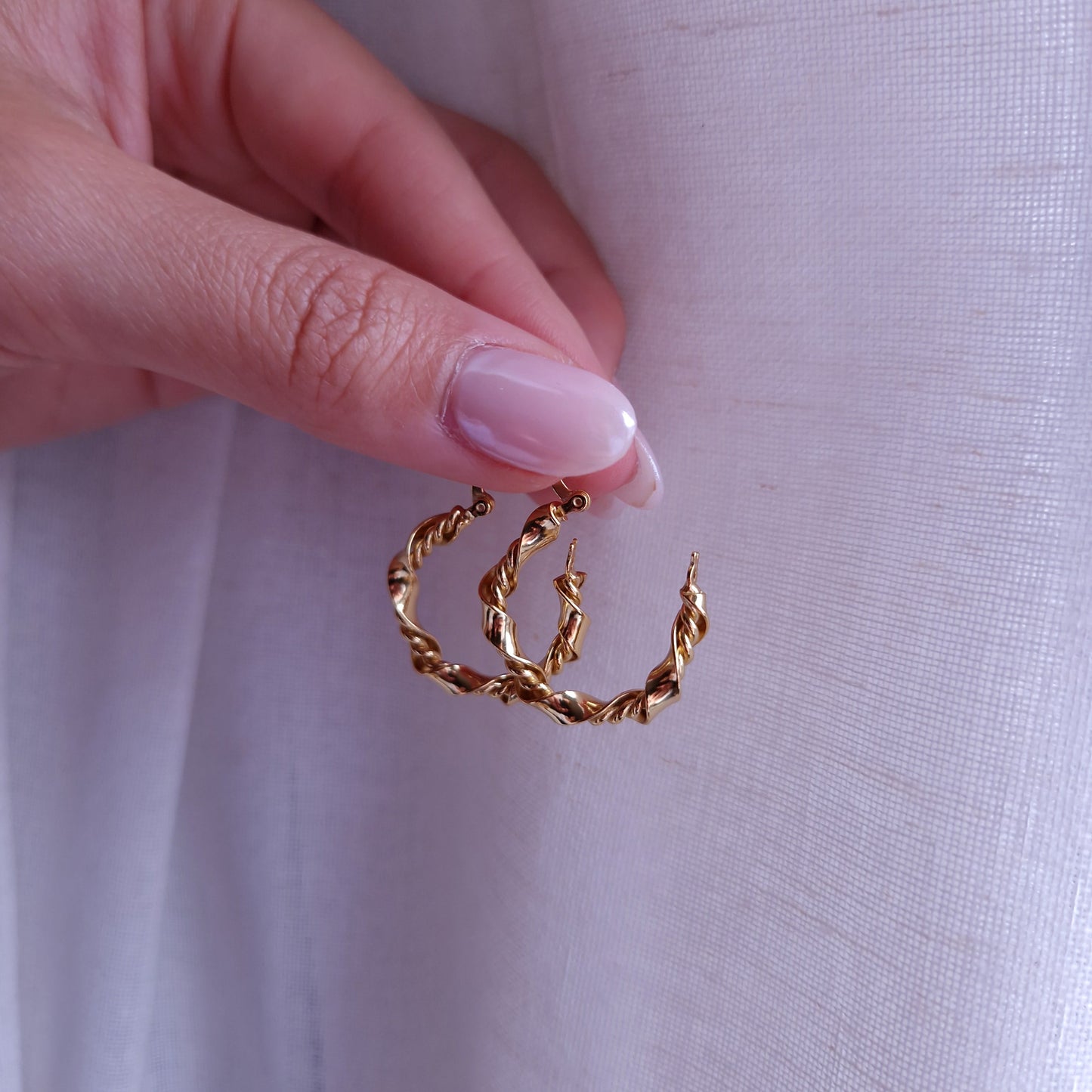 Twisted Chunky Hoop Earrings