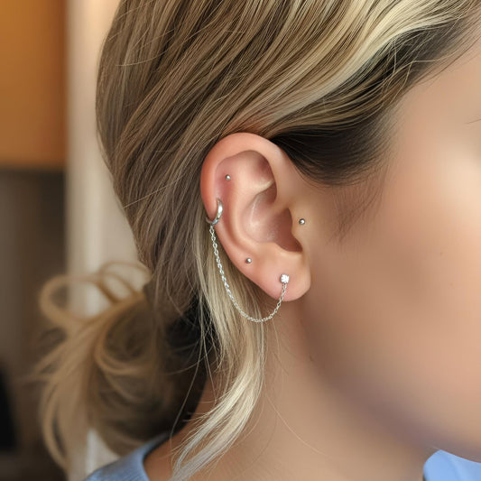 Ear-Cuff Chain Earring