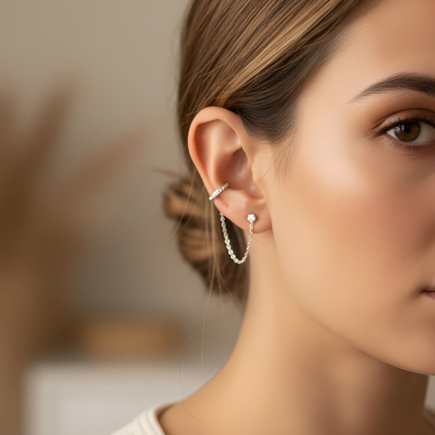 Ear-Cuff Chain Earring