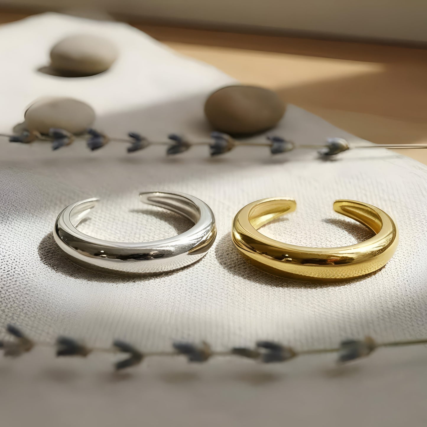 Adjustable Chunky Moon Ring