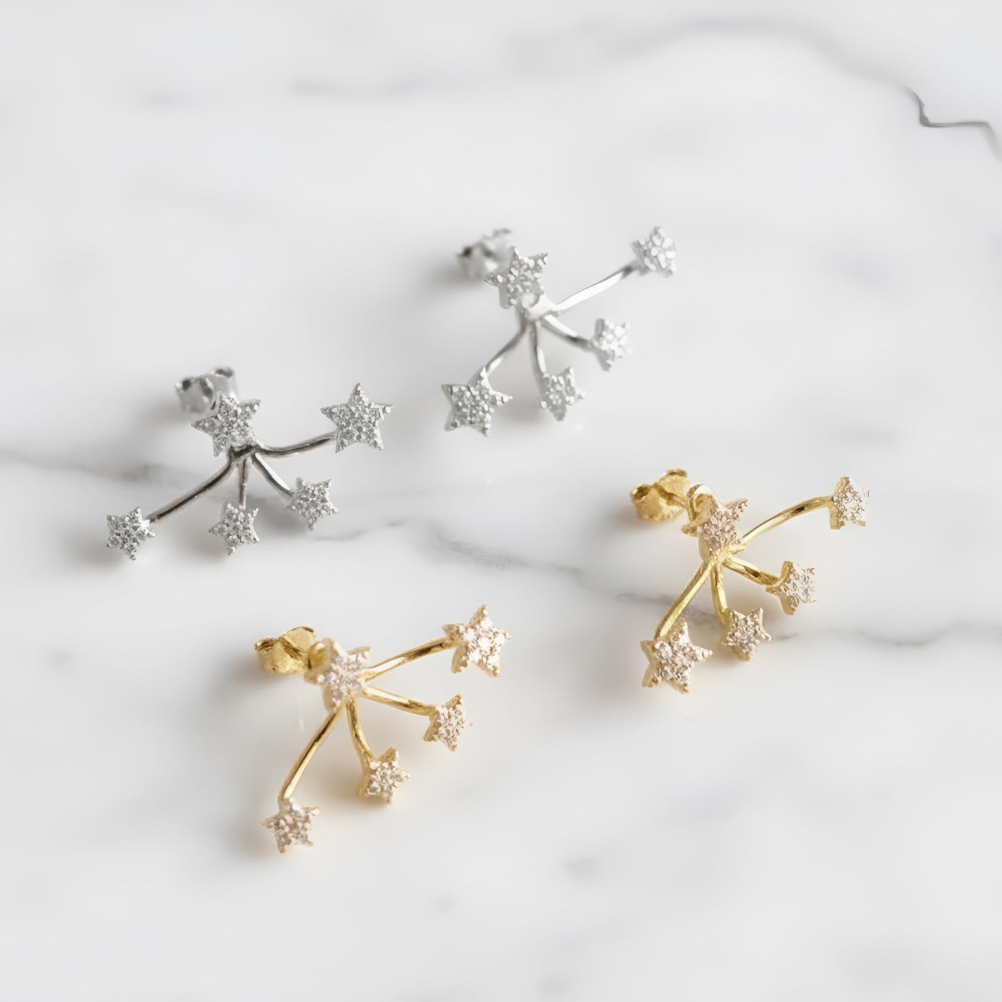 Stars Ear Jacket Earrings