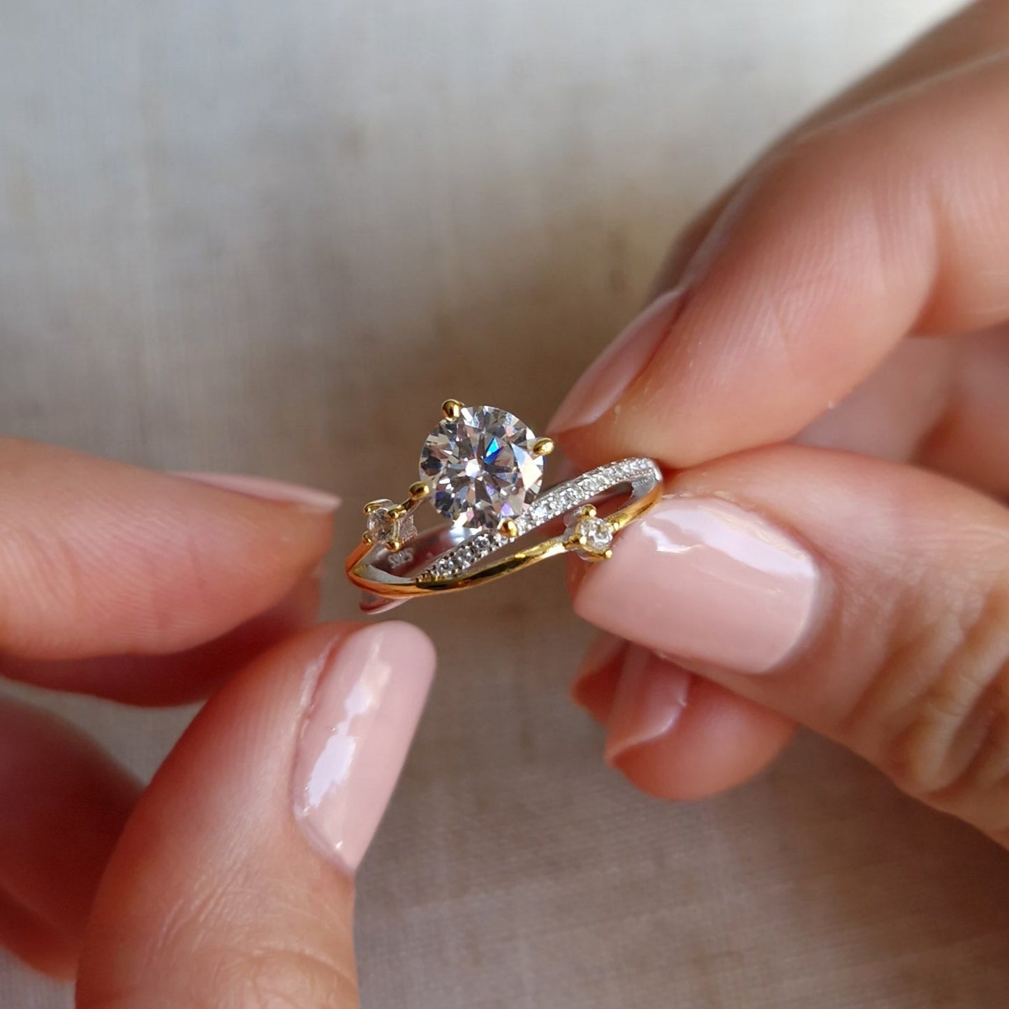Moissanite Diamond Ring