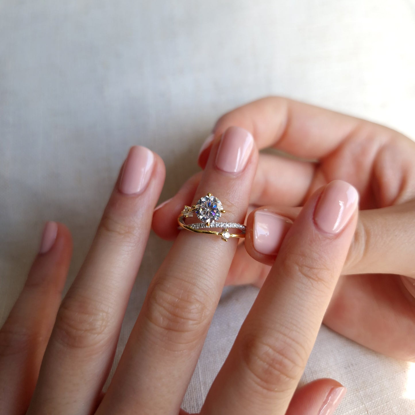 Moissanite Diamond Ring