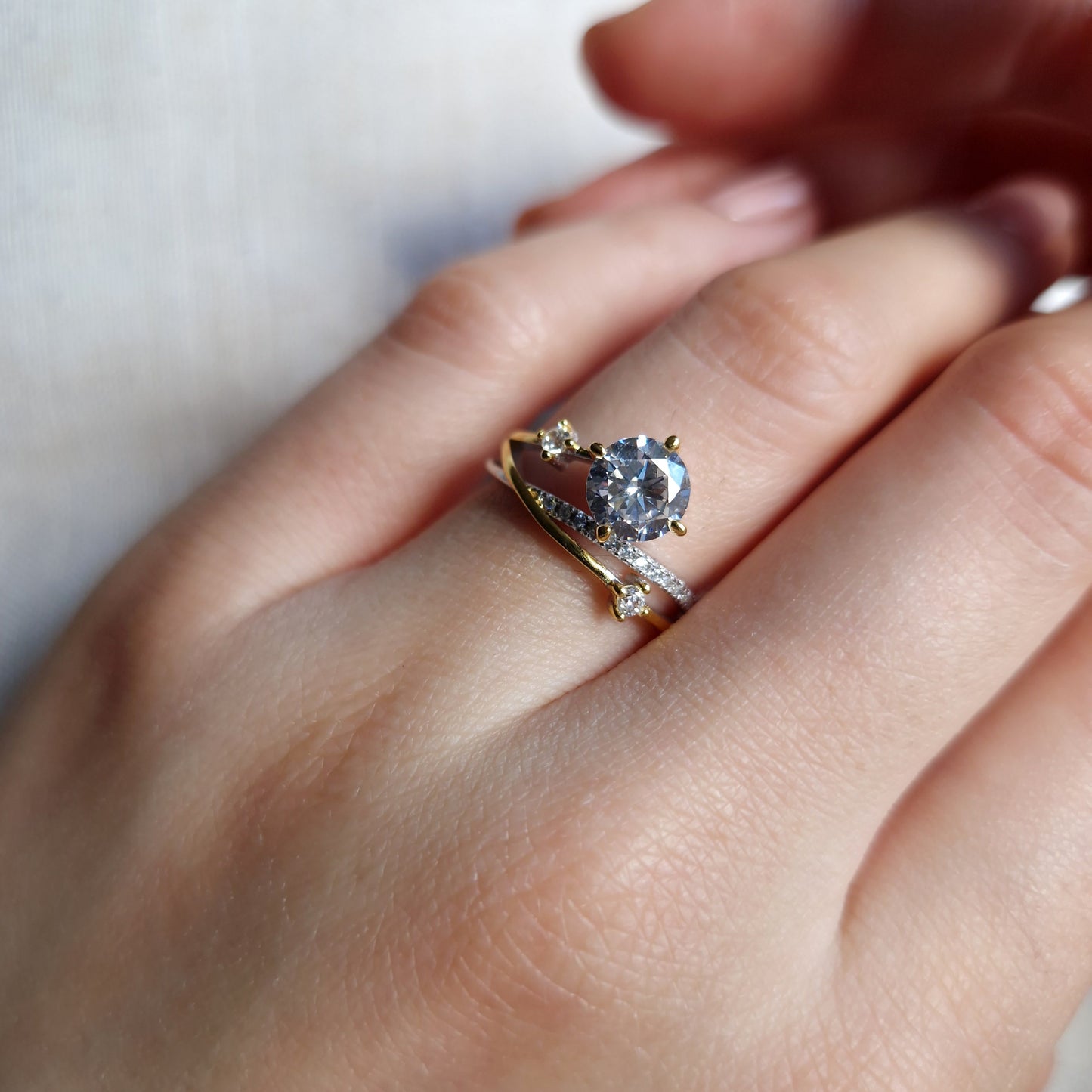 Moissanite Diamond Ring