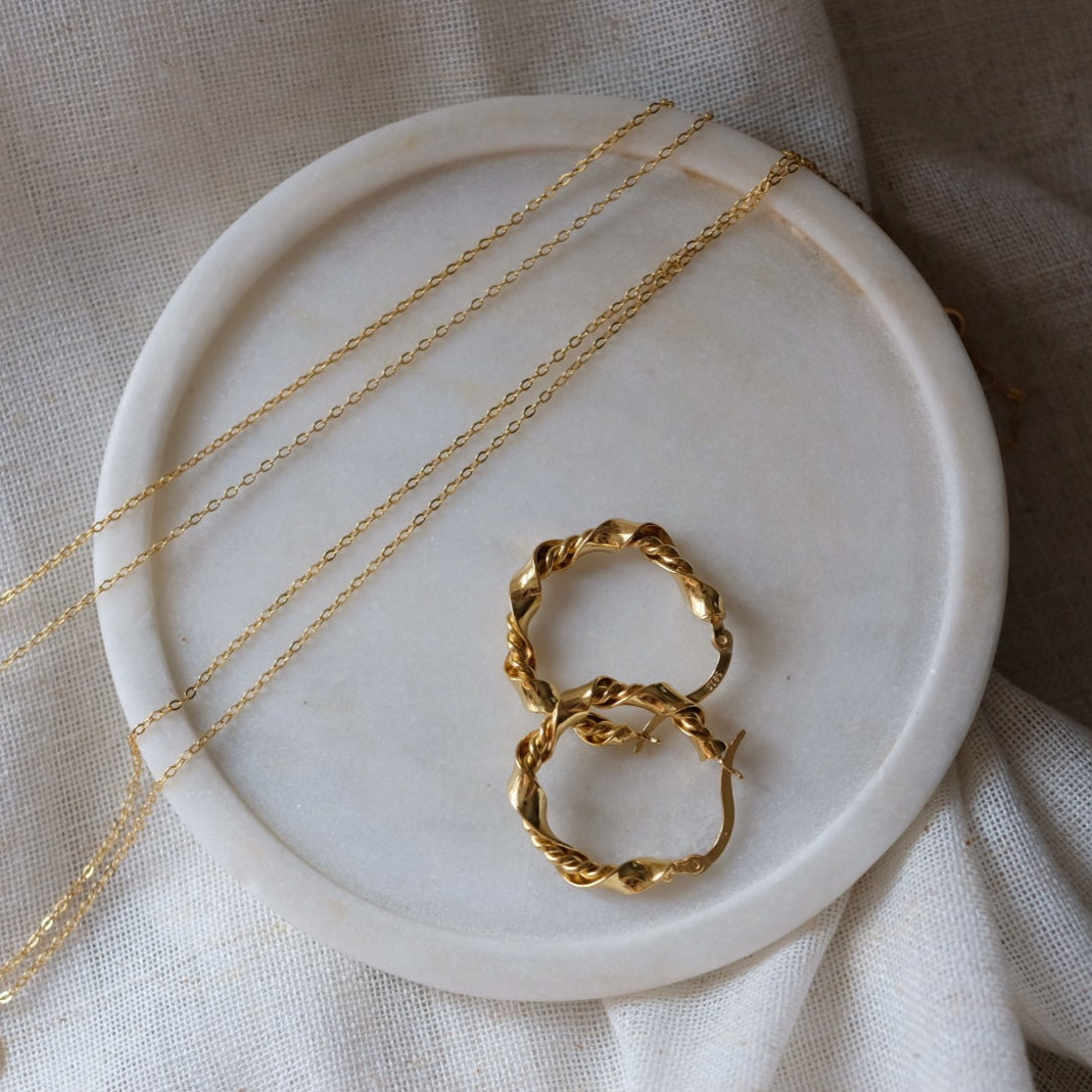 Twisted Chunky Hoop Earrings