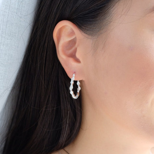 Twisted Chunky Hoop Earrings