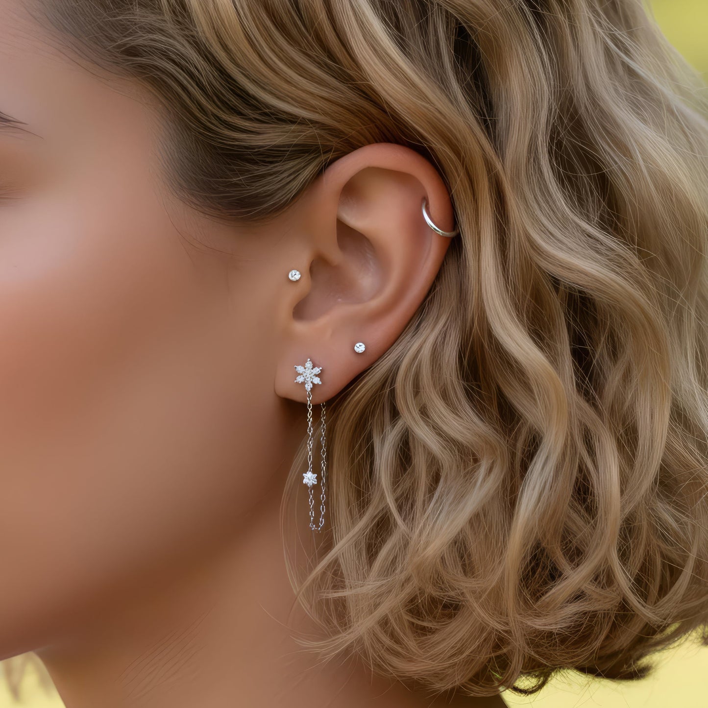 Snowflake Drop Earrings