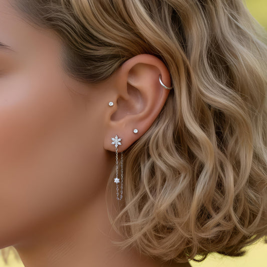 Snowflake Drop Earrings