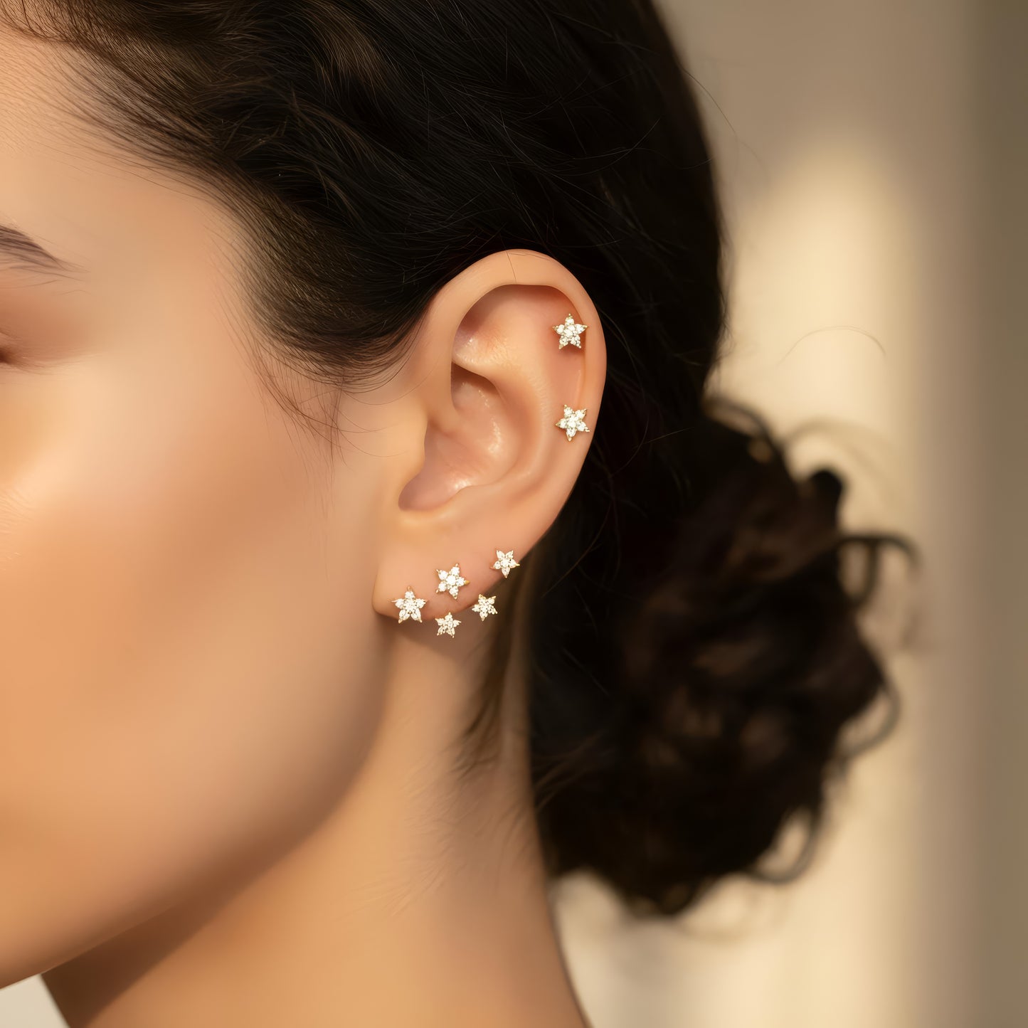 Stars Ear Jacket Earrings