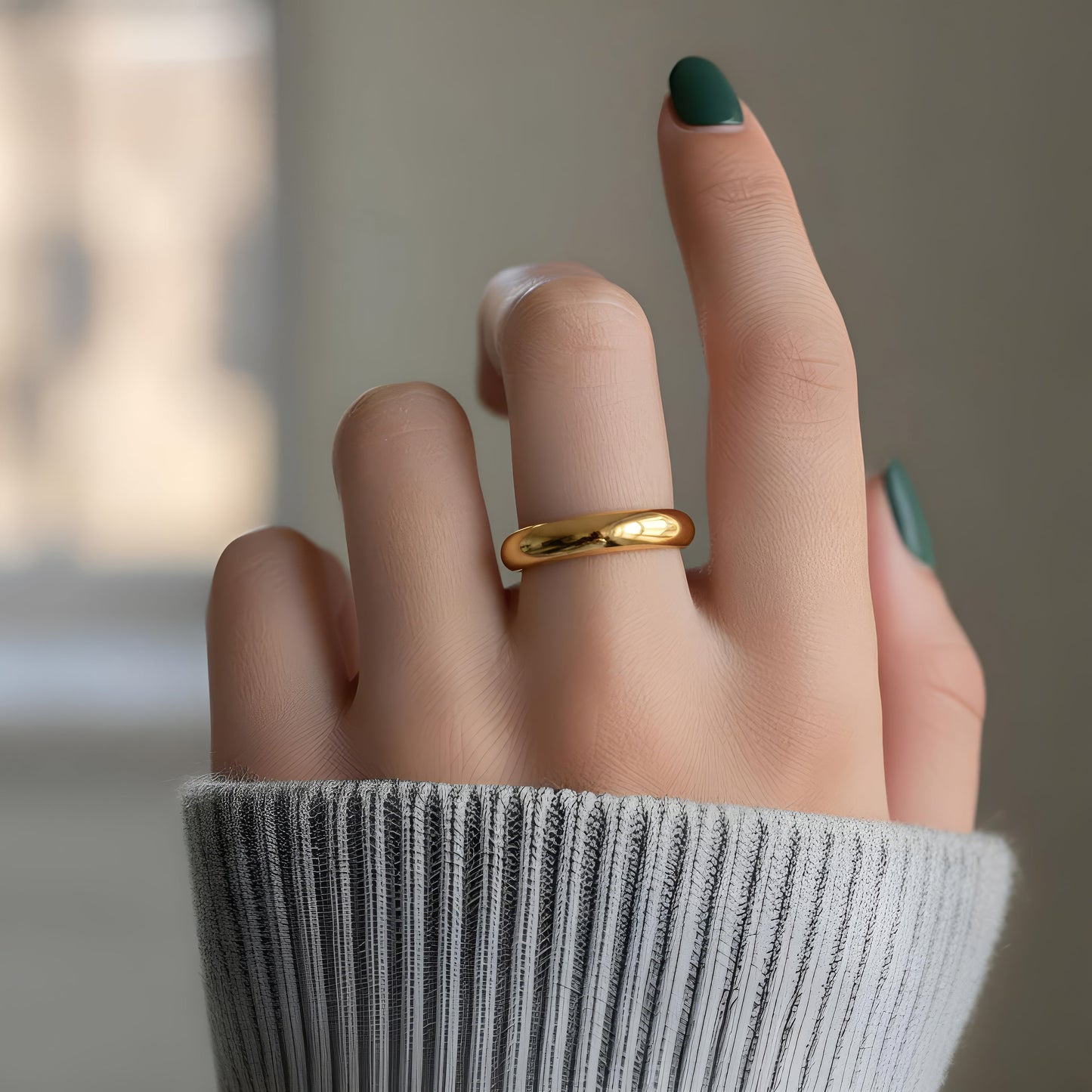 Adjustable Chunky Moon Ring