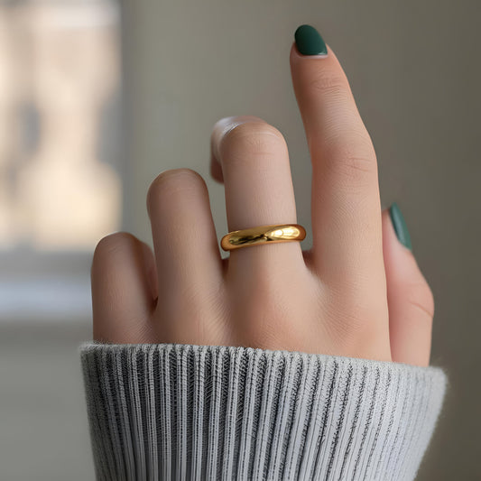 Adjustable Chunky Moon Ring