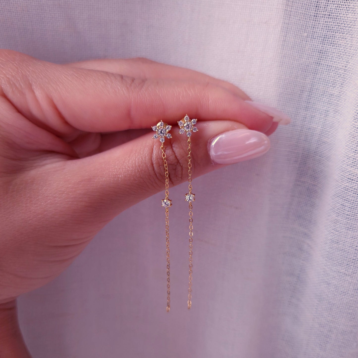 Snowflake Drop Earrings