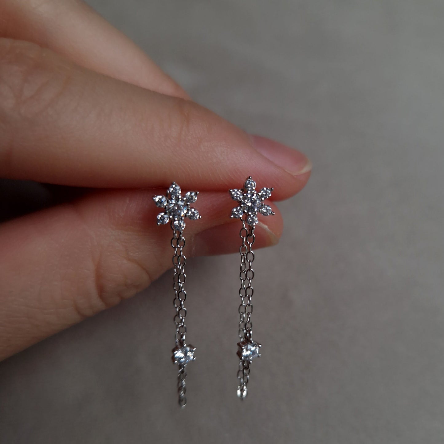 Snowflake Drop Earrings